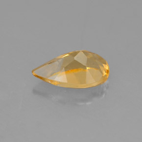 Citrino amarillo natural de 0,76 ct, en forma de pera, VVS-VS