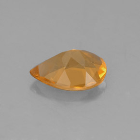 Citrino amarillo natural de 0,88 ct, en forma de pera, VS