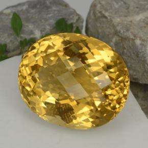 Citrino Amarillo dorado natural de 48.19 ct, Corte Óvalo, VVS