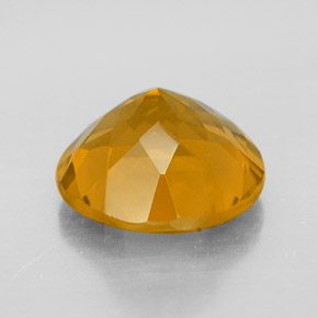 Citrino Dorado amarillo natural de 5.49 ct, Corte Redondo, VVS