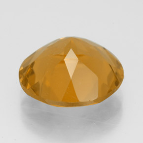 Citrino amarillo natural de 5,25 ct, corte redondo, VVS