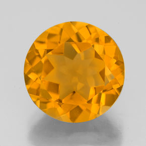 Citrino oro natural de 4,60 ct, corte redondo, VVS