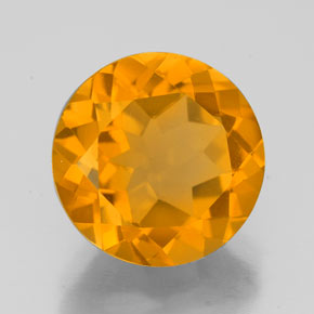 Citrino oro natural de 4,60 ct, corte redondo, VVS