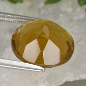 Citrino dorado natural de 5,87 ct, corte redondo, VVS-VS
