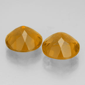 Gemas de citrino amarillo natural de  ct, corte redondo, VVS