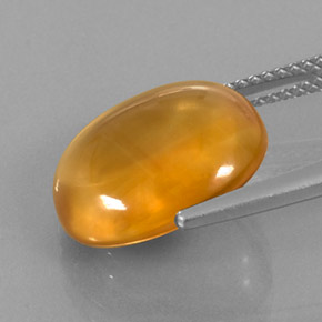 Citrino naranja natural de 7,81 ct, corte óvalo, transparente