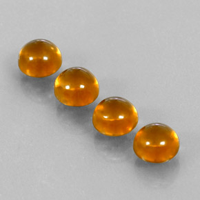Gemas de citrino amarillo natural de  ct, corte redondo, transparente