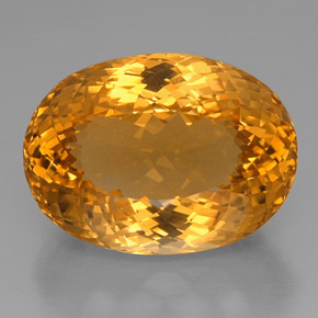 Citrino amarillo natural de 53,06 ct, corte óvalo, IF