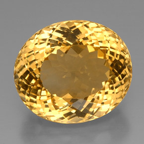 Citrino amarillo natural de 57,19 ct, corte óvalo, VVS