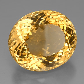 Citrino amarillo natural de 57,19 ct, corte óvalo, VVS