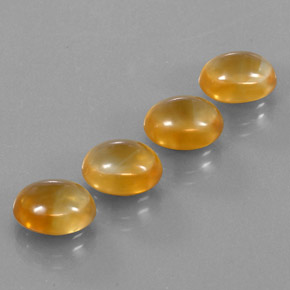 Gemas de Citrino Medium Orange  natural de 12.23 ct, Corte Óvalo, Transparente