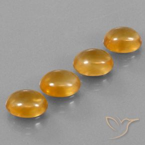 Gemas de Citrino Dorado naranja natural de 11.46 ct, Ovalada, Transparente