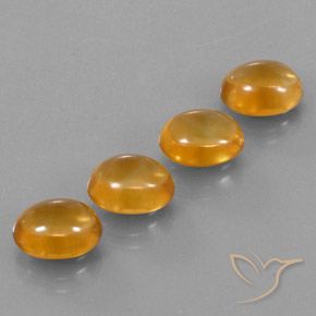 Gemas de Citrino Dorado naranja intenso natural de 11.47 ct, Ovalada, Transparente