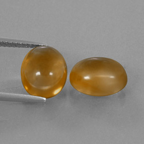 Gemas de citrino dorado natural de 5,85 ct, corte óvalo, transparente