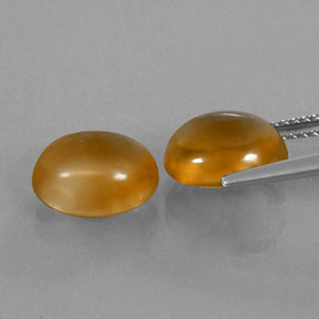 Gemas de citrino dorado natural de 5,85 ct, corte óvalo, transparente