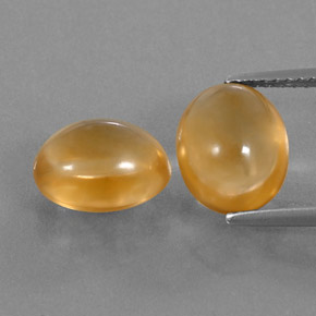 Gemas de citrino naranja natural de  ct, corte óvalo, transparente