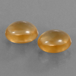 Gemas de citrino naranja natural de  ct, corte óvalo, transparente