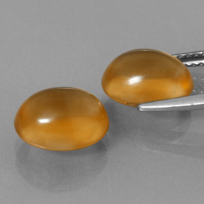Gemas de citrino dorado natural de 5,89 ct, corte óvalo, transparente