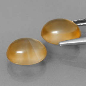 Gemas de citrino dorado natural de 5,96 ct, corte óvalo, transparente