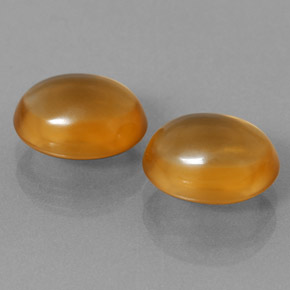 Gemas de citrino naranja natural de  ct, corte óvalo, transparente