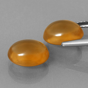 Gemas de citrino naranja natural de  ct, corte óvalo, transparente