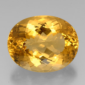 Citrino oro natural de 37,07 ct, corte óvalo, VVS