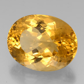 Citrino oro natural de 37,07 ct, corte óvalo, VVS