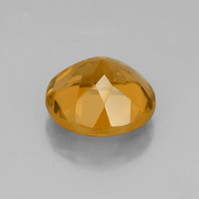 Citrino amarillo natural de 4,30 ct, corte redondo, VVS-VS