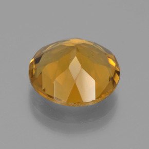 Citrino amarillo natural de 5,14 ct, corte redondo, VVS-VS