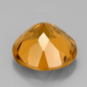 Citrino naranja natural de 4,05 ct, corte redondo, VVS-VS