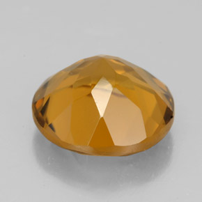 Citrino naranja natural de 5,44 ct, corte redondo, VVS-VS