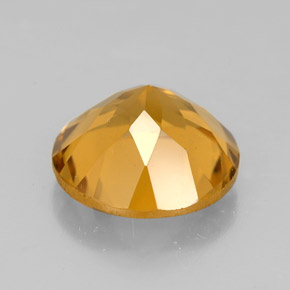 Citrino amarillo natural de 4,27 ct, corte redondo, VS