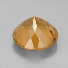 Citrino amarillo natural de 5,74 ct, corte redondo, VVS-VS