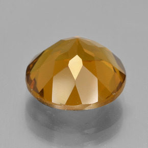 Citrino naranja natural de 5,58 ct, corte redondo, VS