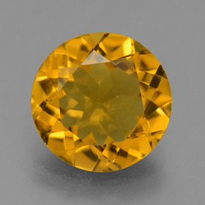 Citrino dorado natural de 4,77 ct, corte redondo, VS