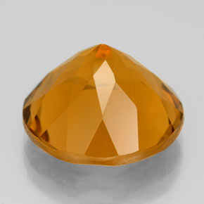 Citrino amarillo natural de 8,54 ct, corte redondo, VS