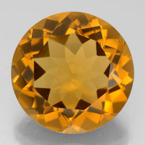Citrino naranja natural de 8,15 ct, corte redondo, VS