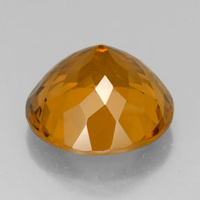 Citrino amarillo natural de 19,84 ct, corte redondo, VVS-VS