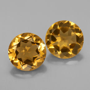 Gemas de citrino oro natural de  ct, corte redondo, VS