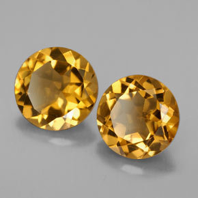 Gemas de citrino oro natural de  ct, corte redondo, VS