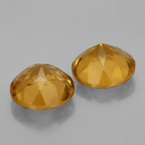 Gemas de citrino oro natural de  ct, corte redondo, VS