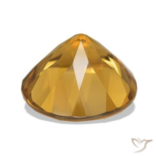 Citrino Naranja medio natural de 7.91 ct, Corte Redondo, VS