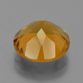 Citrino amarillo natural de 5,61 ct, corte redondo, VVS-VS