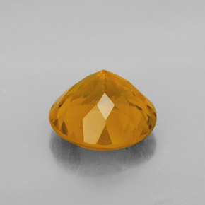 Citrino amarillo natural de 5,77 ct, corte redondo, VS