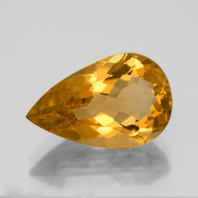 Citrino amarillo natural de 3,83 ct, en forma de pera, VVS