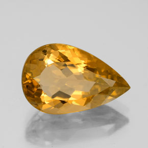 Citrino amarillo natural de 3,83 ct, en forma de pera, VVS