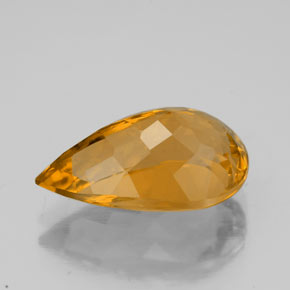 Citrino amarillo natural de 3,83 ct, en forma de pera, VVS