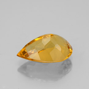 Citrino oro natural de 2,55 ct, en forma de pera, VVS-VS