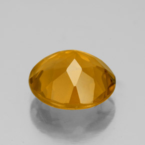 Citrino amarillo natural de 3,87 ct, corte redondo, VS