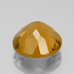 Citrino oro natural de 5,52 ct, corte redondo, VVS